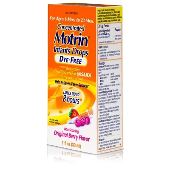 Motrin Infant Drops NSAID Berry - 1  fl oz image {6}