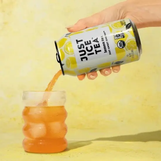 JUST ICE TEA Lemon Black Tea - 4pk/12 fl oz Cans image {5}