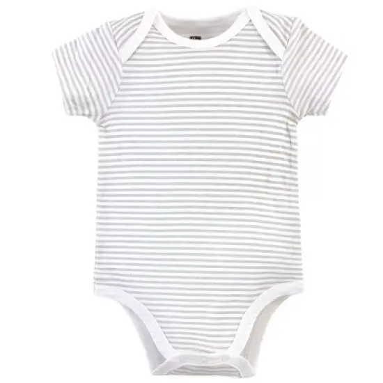 Hudson Baby Infant Boy Cotton Bodysuits 3pk, Blue Elephant image {1}