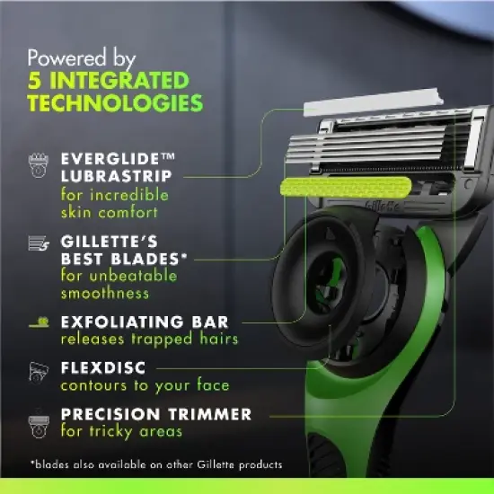 RAZER + Gillette Labs Exfoliating Bar Razor + 1 Razor Blade Refill & Premium Magnetic Stand image {2}