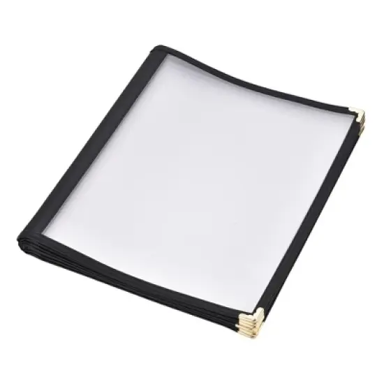 WeChef 20 Pack Restaurant Menu Covers 8.5 x 11" Book Style 7 Pages 14 Views Black image {2}
