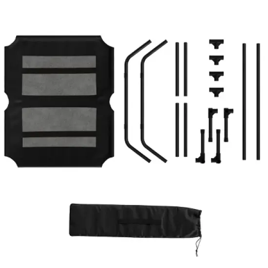 Elevated Dog Bed - 36x30-Inch Portable Pet Bed with Non-Slip Feet - Indoor/Outdoor Dog Cot or Puppy Bed for Pets up to 80lbs by PETMAKER (Black) image {6}