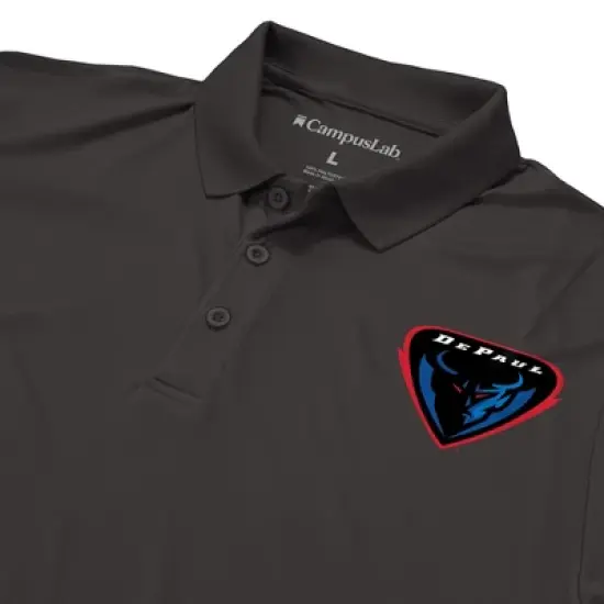 Men's DePaul University Adult Polo Left Chest Logo image {3}