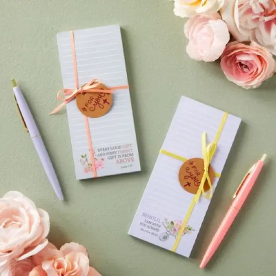 Juvale Juvale 12 Pack, 60 Sheet Christian Notepads, Magnetic Memo Pads for Fridge, Religious Stationery with Bible Verse image {2}