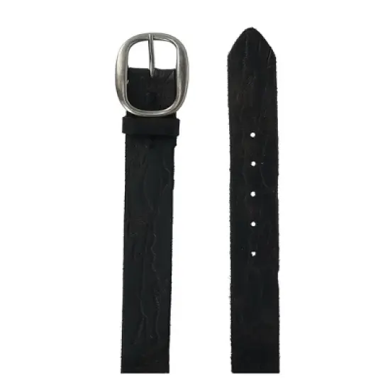 Hickory Creek Men's Raw Edge Vintage Embossed Belt image {1}