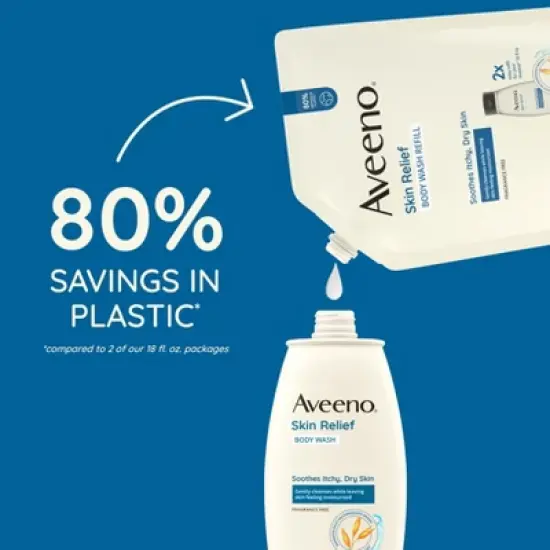 Aveeno Skin Relief Body Wash Refill - 36 fl oz image {5}