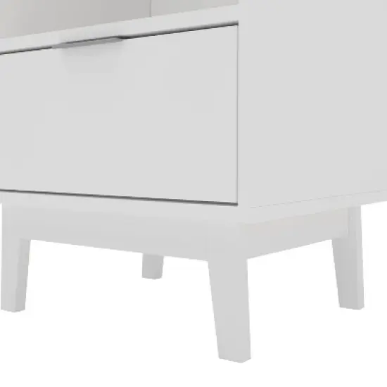 Polifurniture 4pc Full Victoria Bedroom Set White: Modern Style, Includes Frame & 2 Nightstands image {11}