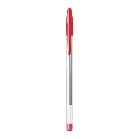 Bic Cristal Xtra Smooth Ballpoint Stick Pen Red Ink 1mm Medium Dozen MS11RD image {2}