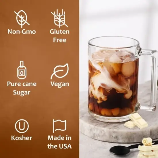 Syruvia Coffee Flavors Variety Pack: Hazelnut & White Chocolate 25.4 fl oz Syrup image {3}