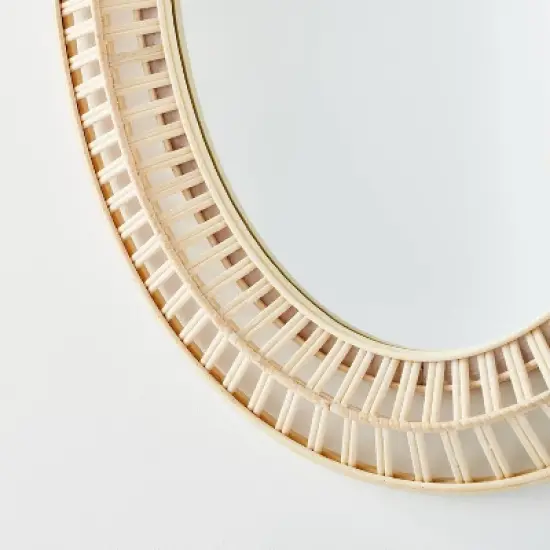 20" x 28" Light Woven Oval Mirror - Threshold&trade; designed with Studio McGee image {2}