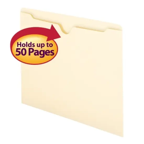 Smead File Jacket, Flat-No Expansion, Letter Size, Manila, 100 per Box (75410) image {4}
