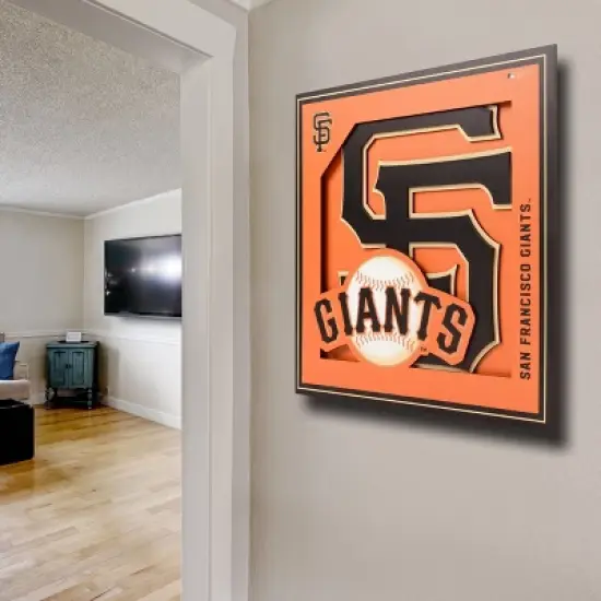 MLB San Francisco Giants 3D Logo Series Wall Art - 12"x12" image {2}