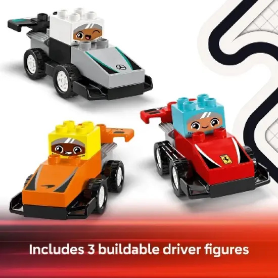 LEGO DUPLO Town F1 Team Race Cars & Drivers Building Toy for Toddlers 10445 image {5}