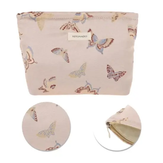 Unique Bargains Portable Butterfly Makeup Bag 1 Pc image {3}