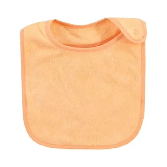 Hudson Baby Infant Girl Rayon from Bamboo Terry Bibs, Citrus, One Size image {2}