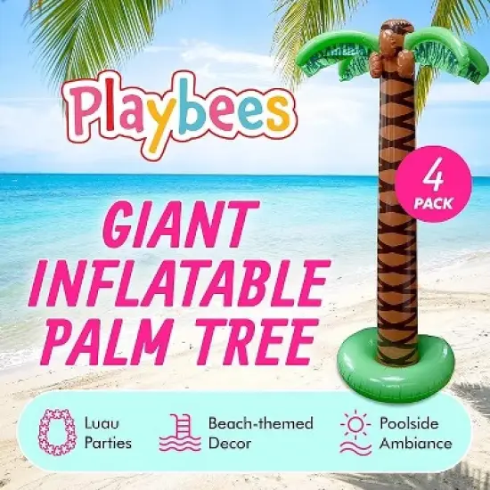 Playbees Giant Inflatable Palm Tree 6 Foot &ndash; 4 Pack image {2}