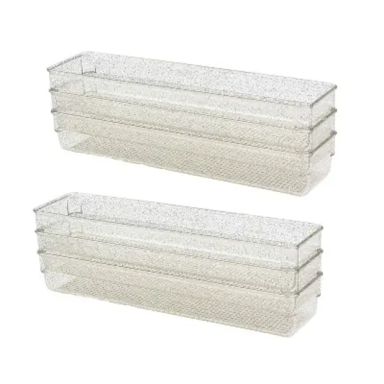 Trio Home Draw Organizers, Storage Bins for Makeup, Bedroom, Kitchen Gadgets Utensils and Office, Bathroom and Vanity Drawer Organizer Trays image {2}