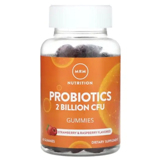 MRM Nutrition Probiotics Gummies | 2 Billion CFU | Digestive & Immune Support* | Natural Strawberry & Raspberry Flavored | Gelatin Free | Non-GMO | image {2}