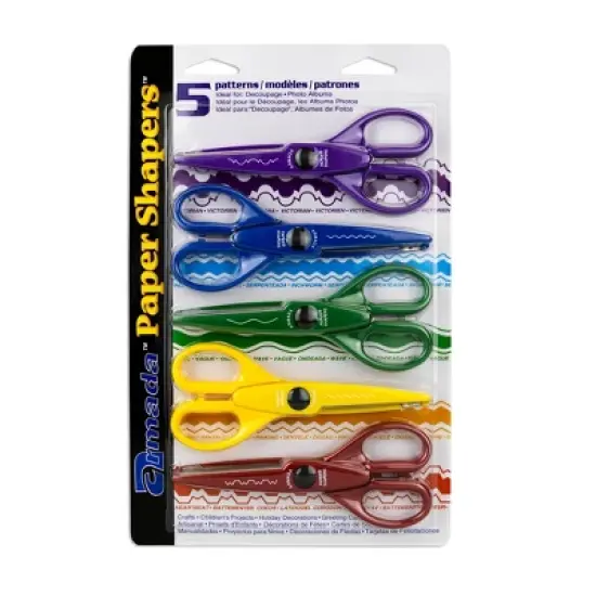 Hygloss&reg; Paper Shapers&reg; Decorative Scissors Set 1, 5 Per Set, 2 Sets image {1}