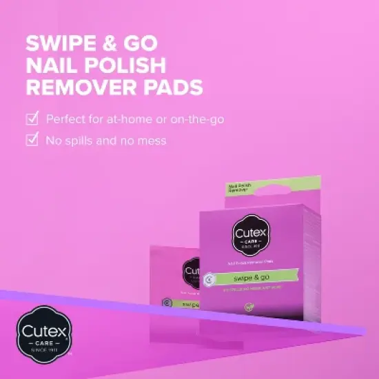 Cutex Swipe and Go Nail Polish Remover Pads - 10ct image {2}