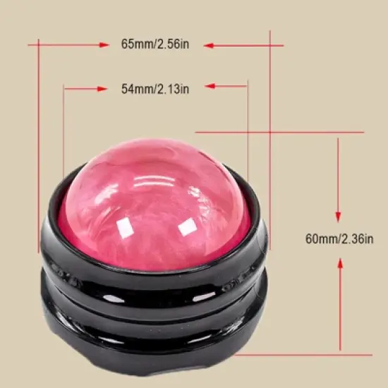 Evo Bytes Massage Roller Ball - Handheld Manual Body Massager -Pink image {5}
