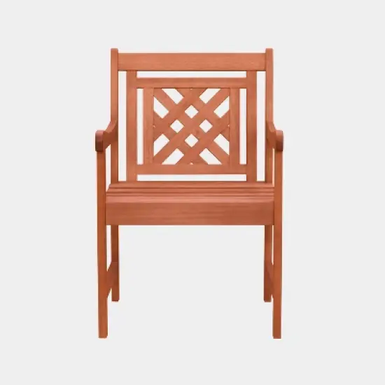 Malibu 7pc Rectangle Wood Outdoor Patio Dining Set - Tan - Vifah image {2}