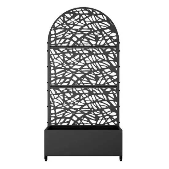 PexFix 72"x35"Iron Black Arch Planting Box Plant Climbing Frame Net image {4}