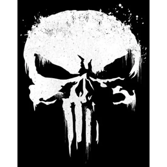 Men's Marvel Punisher Streaked Skull Symbol T-Shirt image {1}