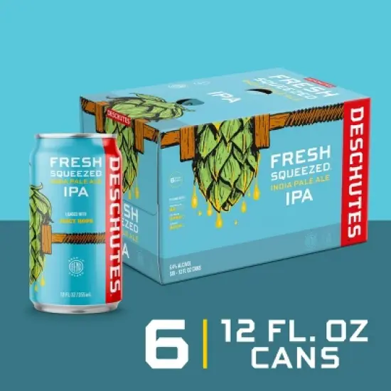 Deschutes Fresh Squeezed IPA Beer - 6pk/12 fl oz Cans image {1}