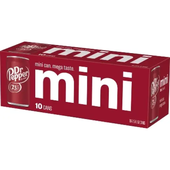 Dr Pepper Soda - 10pk/7.5 fl oz Mini Cans image {3}