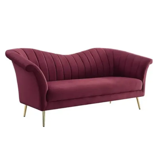 80" Callista Sofa Red Velvet - Acme Furniture image {2}