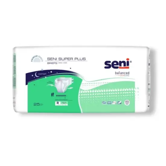 Seni Super Plus Adult Incontinence Brief Regular Heavy Absorbency Breathable / Overnight, S-RE25-BP1, Severe image {6}