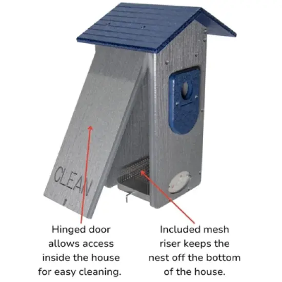 JCS Wildlife Smart Bluebird House - Wi-Fi Camera & Solar Powered Birdhouse, Live Streaming, Bird Nest Monitoring image {6}