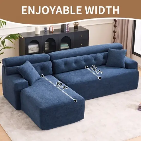 Whisen 86" Modular Convertible Sectional with 2 Pillows image {4}