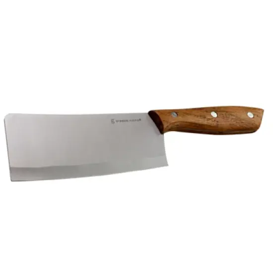 Gibson Home 6" Seward Stainless Steel Cleaver with Wooden Handle image {3}