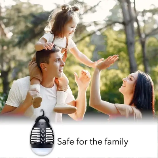 HOM Outdoor Bug Zapper - Waterproof, USB Rechargeable and Battery Powered Mosquito Killer, Insect Trap and Fly Swatter image {6}