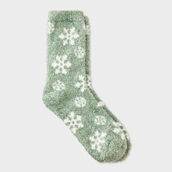 Women's Snowflake Cozy Crew Socks - Auden&trade; 4-10 image {3}