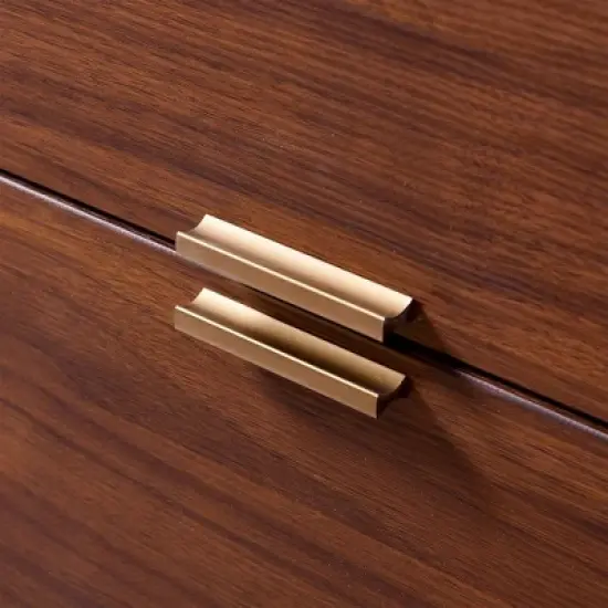 Ashton Sideboard with Faux Marble Top Walnut - Teamson Home image {4}