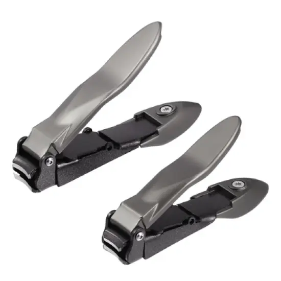 Unique Bargains Stainless Steel Nail Clippers Portable Nail Clipper Set for Nail Care 2 Pcs image {8}