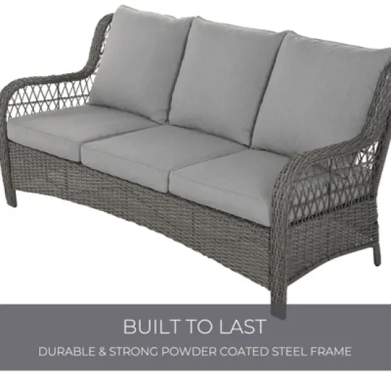 GRANDPATIO Polyethylene (PE) Wicker 5 - Person Seating Group with Cushions image {6}