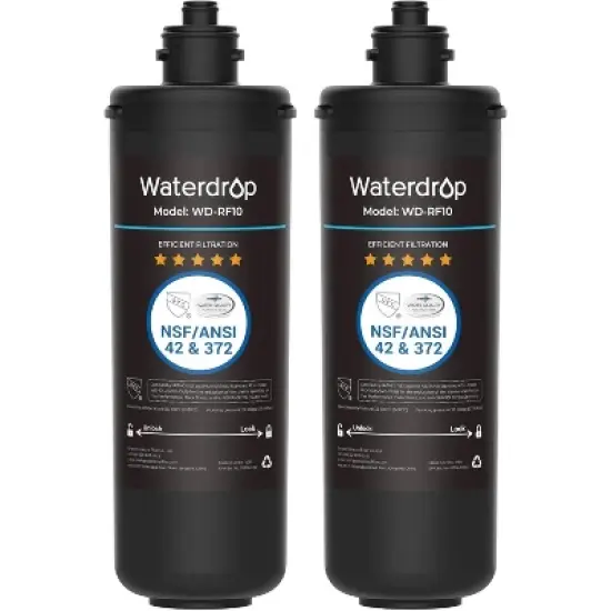 Waterdrop RF10 Replacement Filter Cartridge for 10UA/10UB Under Sink Water Filter 2 PACK image {9}