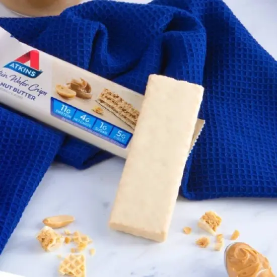 Atkins Peanut Butter Protein Wafer Crisps - 5ct/6.35oz image {4}