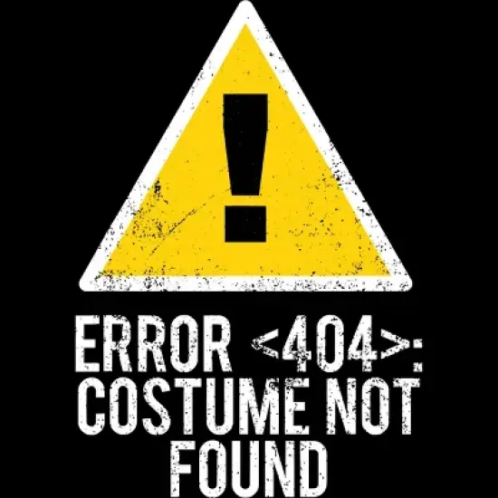 Junior's Design By Humans Halloween Error 404 Costume Not Found Apparel By COVI T-Shirt image {1}