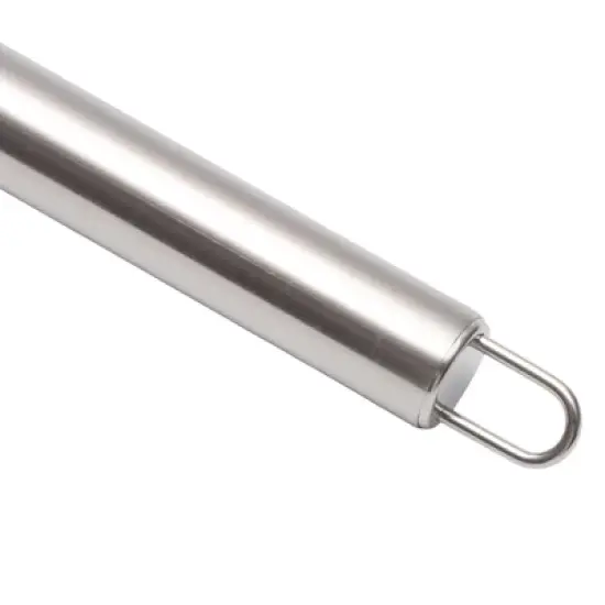 Unique Bargains 12" 6-Wire Whisk Hand Wash Stainless Steel Silicone Pink Silver Tone image {1}