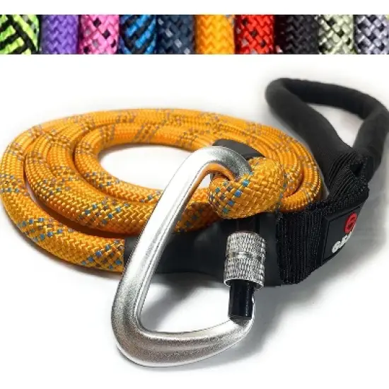 Enthusiast Gear Reflective Rope Dog Leash with Locking Carabiner for Large Medium Small Breeds and Puppy (6&rsquo; Feet) image {14}