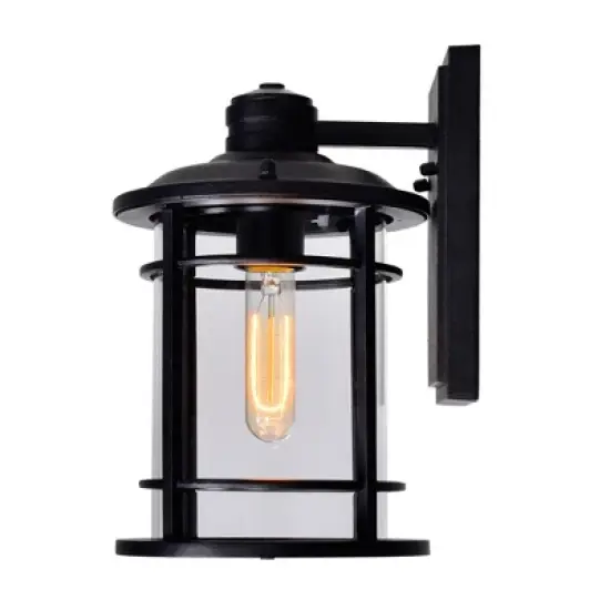 CWI Lighting,Belmont 1 Light Outdoor Black Wall Lantern image {2}