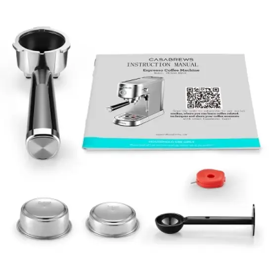 CASABREWS 5418Basic Stainless Steel Compact Espresso Machine: 20-Bar, Milk Frother, Volume Control image {8}
