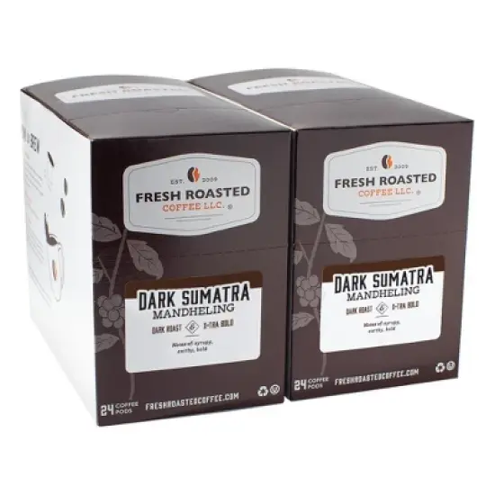 Fresh Roasted Coffee - 48 CT Dark Sumatra Dark Roast Single Serve Pods image {2}