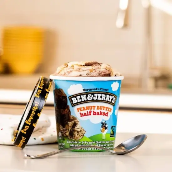 Ben & Jerry's Peanut Butter Half Baked Chocolate & Peanut Butter Ice Cream - 1pt image {4}