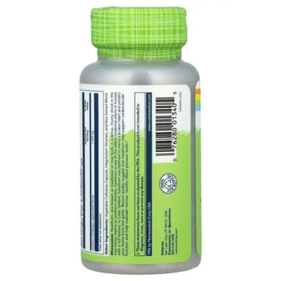 Solaray True Herbs, Hawthorn, 100 VegCaps (525 mg per Capsule) image {2}